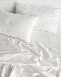 Linen House - Vienna 300TC Cotton Percale 50cm Fitted Sheet