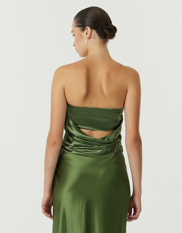 Third Form - Satin Drape Bustier
