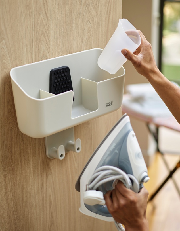 Joseph Joseph - Ironhub™ Wall-Mounted Iron Storage Caddy with Ironing Board Hook