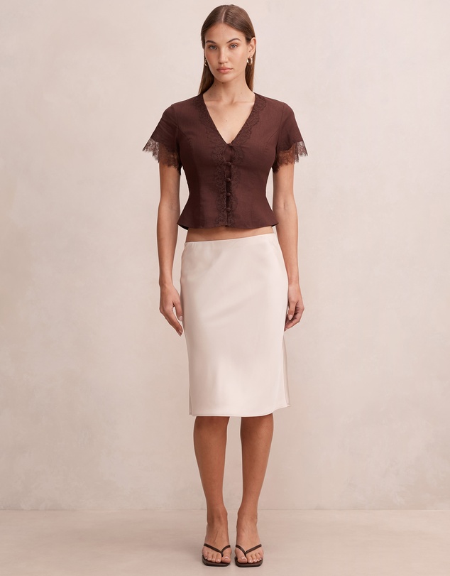 Forever New - Ingrid Lace Trim Blouse