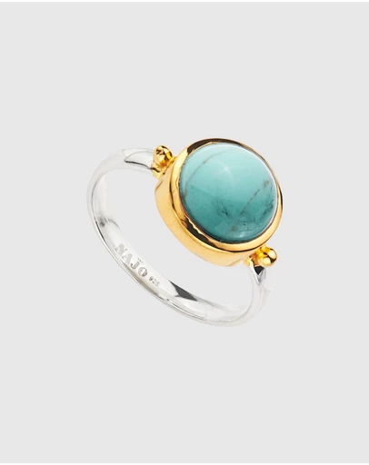 Najo - The Enchantress Two-Tone Turquoise Ring