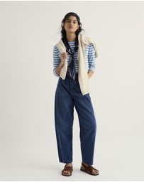 Seasalt - Seasalt Cornwall Blue Sailor 3/4 Sleeve Top Jersey