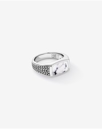 Michael Hill - Howlite Signet Ring in Sterling Silver