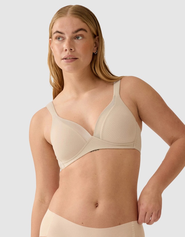Naturana - Wednesday Jacquard Wireless T-Shirt Bra with Padded Straps