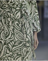 Sosandar - Paisley Print Belted Wrap Dress