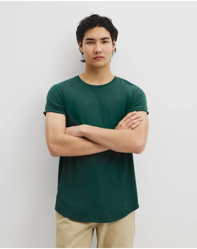 Country Road - Australian Cotton Longline Garment Dye T-shirt