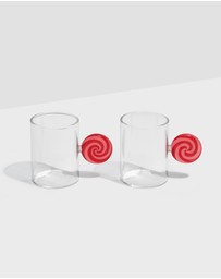 Fazeek - Swirl Espresso Cups Red/Pink