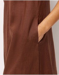 AERE - Maya Linen Relaxed Midi Dress
