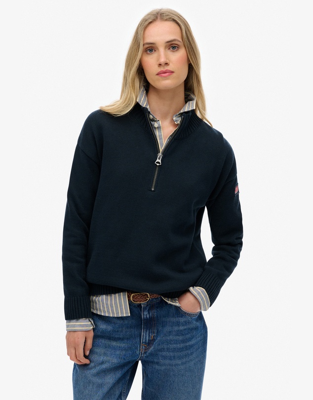Superdry - Slouchy Knitted Half Zip