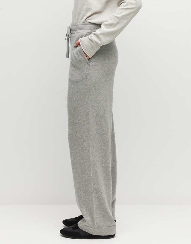 JH Lounge - JHL Wide Trackpant (Cotton Cashmere) Grey Marle