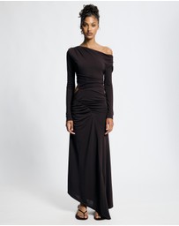 Lover - Ravenna Long Sleeve Asymmetrical Jersey Dress