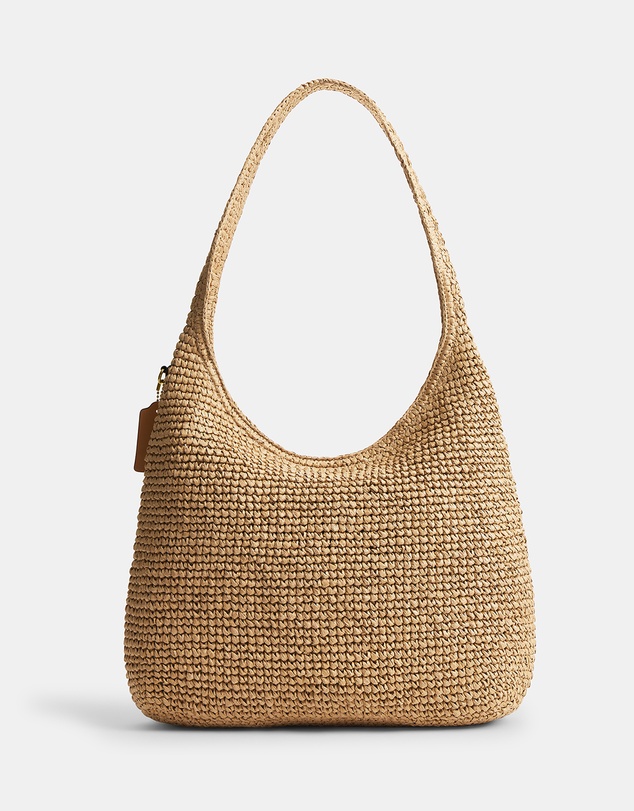 Coach - Refined Weave Straw Brooklyn Shoulder Bag 34
