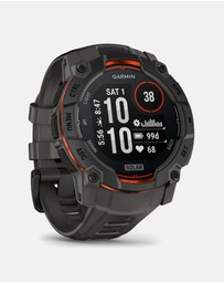 Garmin - Instinct 3 50mm Solar Black Bezel with Charcoal Band