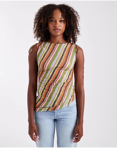 TOPSHOP - Moa Mesh Asymetric Top
