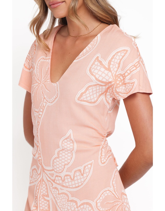 Petal & Pup - Tamika Mini Dress - Peach Floral
