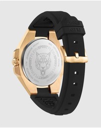 Plein Sport - TIGERMASTER PRO Black Multifunction Dial and Silicone Strap