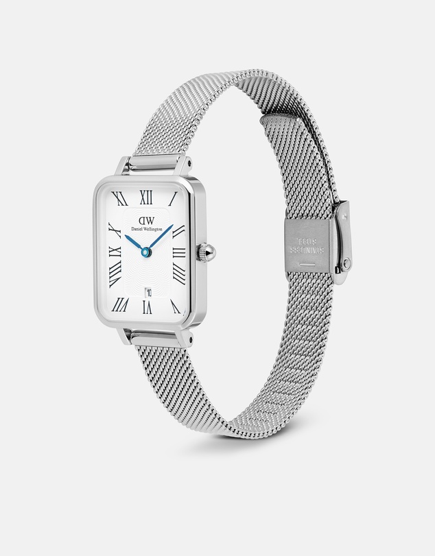 Daniel Wellington - Quadro Roman Numerals Date Sterling S