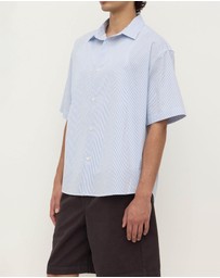 Assembly Label - Aron Poplin Stripe Short Sleeve Shirt