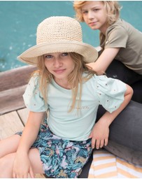 Like FLO - Balloon Sleeves Jersey Tee - Kids-Teens