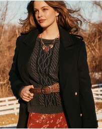 Belle & Bloom - Hudson Street Cable Garment Dyed Sweater