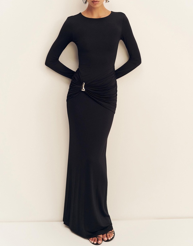 Shona Joy - Miro LS Gathered Maxi Dress