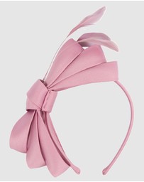 Max Alexander - Large Pink Satin Bow Racing Fascinator