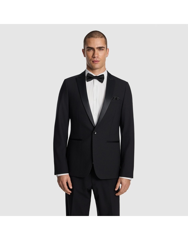 yd. - Seville Slim Fit Tuxedo Wool Blend Suit Jacket
