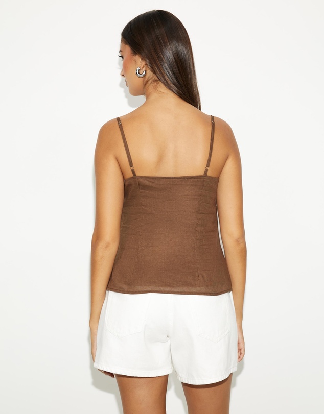 Dazie - Paris Romance Linen Blend Top