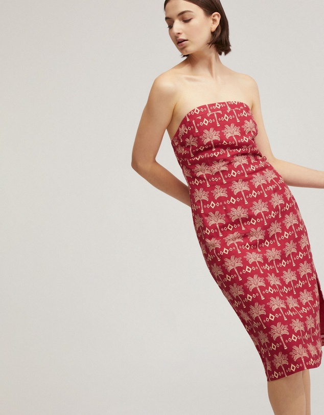 Oxford - Scala Strapless Printed Dress