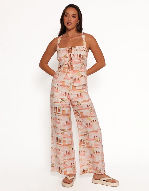 Petal & Pup - Devina Pants - Tan Print