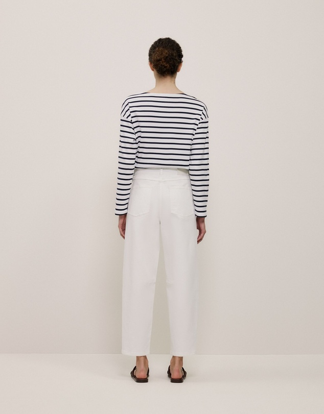 Trenery - Australian Cotton Blend Tapered Leg Jean in White