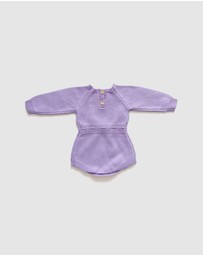 WITH LOVE FOR KIDS - Long Sleeve Knitted Romper - Babies