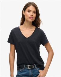 Superdry - Studios Slub Embroidered Vee Tee