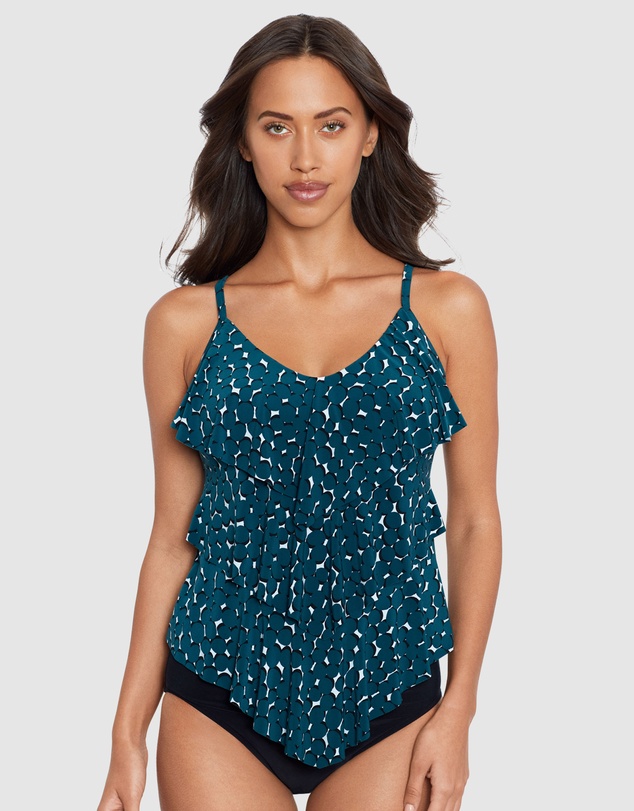 Magicsuit - Shadow Dot Rita Tiered Soft Cup Tankini Top