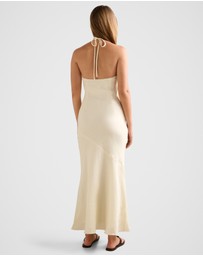 Forever New - Primmy Halter Neck Linen Maxi Dress