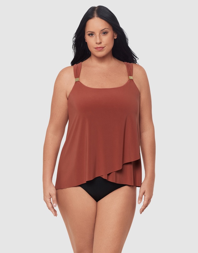 Miraclesuit Swimwear  - Razzle Dazzle Underwired Plus Size Tankini Top