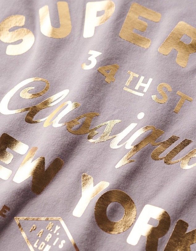Superdry - Luxe Metallic Logo Relaxed Tee