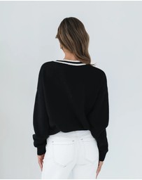 Esther & Co - Kanoe Knit - Black Print