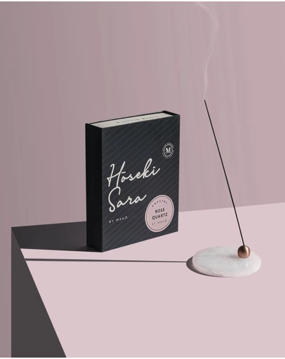 MAHO Sensory - Hoseki Sara - Rose quartz crystal Incense burner