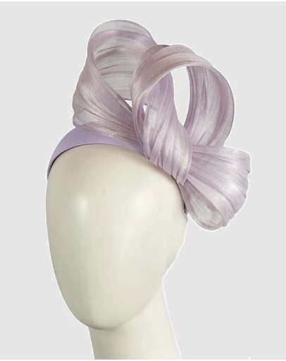 Fillies Collection - Bespoke Light Lilac Bow Racing Fascinator