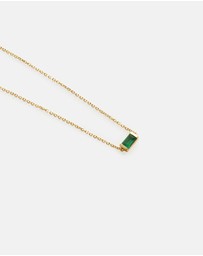 Kirstin Ash - Baguette Birthstone Bracelet May Green Onyx