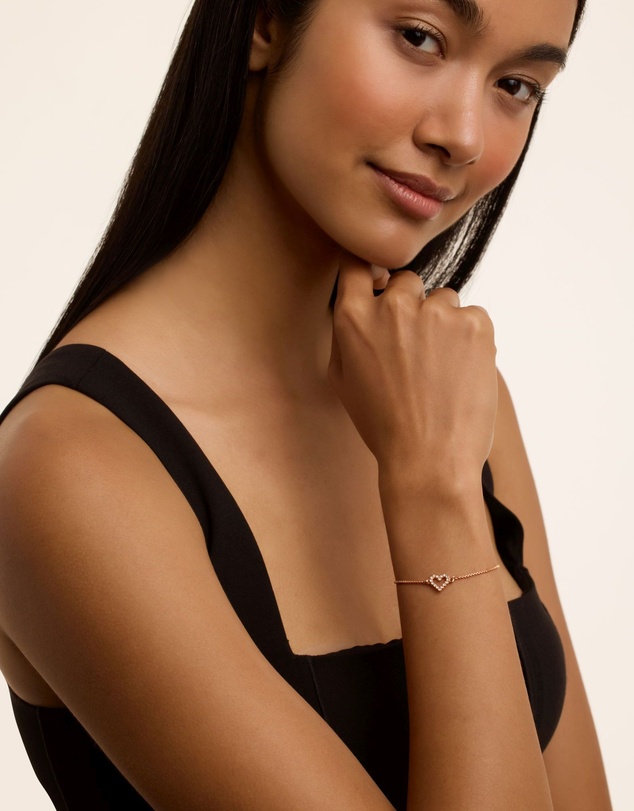 Ted Baker - Amorita Crystal Halo Heart Adjustable Bracelet