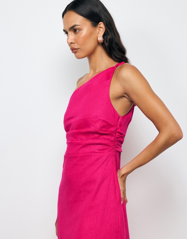 AERE - Lettie One Shoulder Maxi Dress
