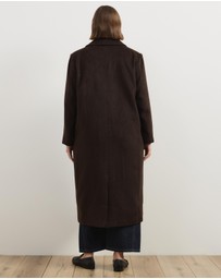Atmos&Here Curvy - Ally Wool Blend Longline Coat