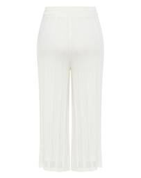City Chic - Plus size Crochet Wide Leg Pant - creme