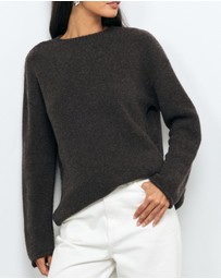 AERE - Renia Wool Boat Neck Jumper