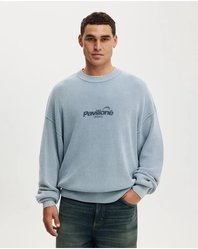 Cotton On - Washed Graphic Crew Knit