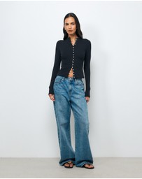 AERE - Aurelie Buttoned LS Top