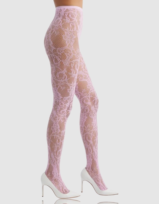 High Heel Jungle - Rosa Lace Tights