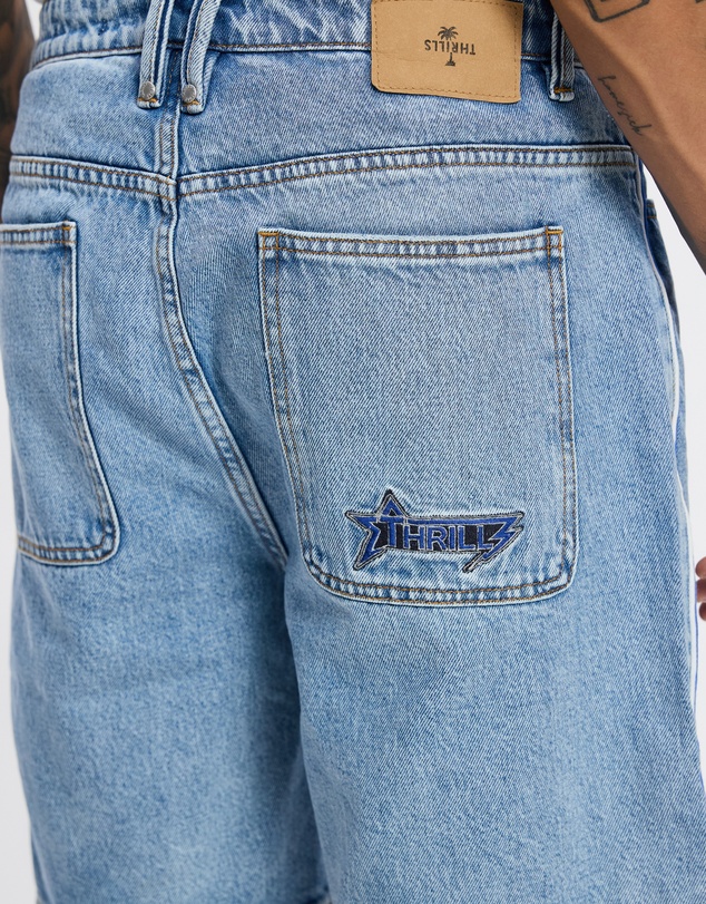 Thrills - Heavy Static Slacker Relaxed Denim Shorts